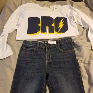 Boys Jeans with long sleeve Tee